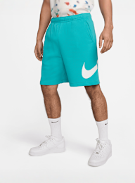 Nike, Sportswear Club Graphic Shorts, turquoise, Image 1 of 7