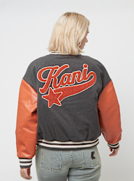 Karl Kani, Retro Patch Star Logo Oversized College Jacket, black, Image 1 of 5