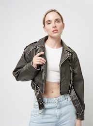 Karl Kani, OG Short Biker Jacket, grey, Image 1 of 4