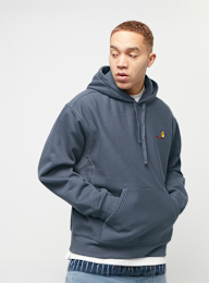 Carhartt WIP, Hooded American Script Sweatshirt  Zeus, blue, Image 1 of 4