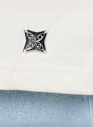 PEQUS, Mythic Logo Patch T-Shirt, wit, Afbeelding 4 van 5