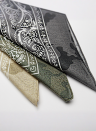 SNIPES, Flag Label Basic Logo Paisley Bandana Camo (3 Pack), multi-colour, Image 2 of 3