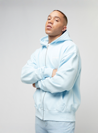 Pegador, Colne Logo Oversized Sweat Jacket, blue, Image 2 of 5