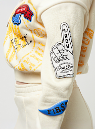 First Row, Fleece Hoodie, beige, Afbeelding 5 van 7