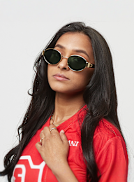 Karl Kani, Ovalförmige Sonnenbrille, gold, Image 5 of 5