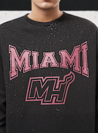 New Era, NBA Washed Crew Miami Heat, black, Image 3 of 5