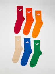 adidas Originals, 6 PACK - Solid Crew Socks, multi-colour, Image 1 of 2