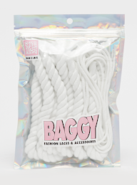 BAGGY, Rope Laces 14mm Set 100cm, white, Image 1 of 2