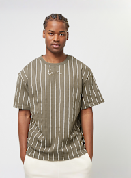 Karl Kani, Small Signature Essential Pinstripe Tee, brown, Image 1 of 4