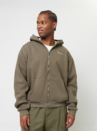 Karl Kani, Small Signature Essential OS Ziphoodie, bruin, Afbeelding 1 van 4
