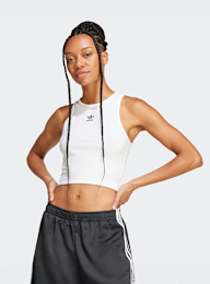 adidas Originals, Essential Ribbed Tanktop, wit, Afbeelding 1 van 5