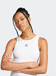 adidas Originals, Essential Ribbed Tanktop, white, Image 3 of 5