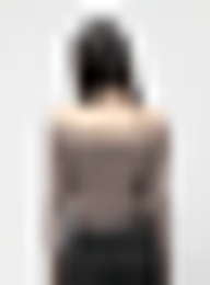 Karl Kani, Small Metal Plate Off Shoulder Longsleeve, brown, Image 2 of 4