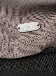 Karl Kani, Small Metal Plate Off Shoulder Longsleeve, brown, Image 3 of 4