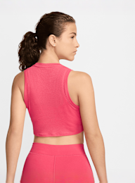 Nike, Sportswear Essential Rib Crop Tanktop, Pink, Image 2 of 5