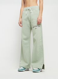Nike, Sportswear Phoenix High-Rise Logo Wide Leg Pants, green, Image 1 of 4
