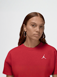 Jordan, Brooklyn Fleece Crew-Neck Sweatshirt, red, Image 3 of 5