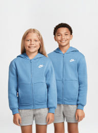 Nike, Sportswear Club Fleece Hoodie Fullzip Longsleeve LBR, niebieski, Obraz 1 z 6