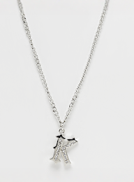 Karl Kani, Rhinestone Pendant Cuban Link Chain, silver, Image 1 of 5