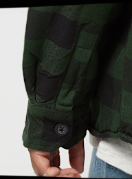 Urban Classics, Padded Check Flannel Shirt, green, Image 4 of 5