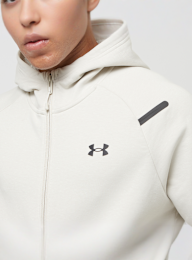 Under Armour, Unstoppable Fleece Full-Zip Hoodie, beige, Image 3 of 4