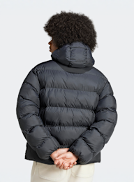 adidas Originals, Tonal Hooded Puffer Jacket, black, Image 2 of 5