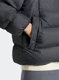 adidas Originals, Tonal Hooded Puffer Jacket, black, Image 4 of 5