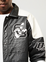 FUBU, Corporate Leather Jacket, czarny, Obraz 3 z 8