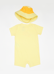 Nike, Junior Sportswear PE Romper Bucket Hat Set, żółty, Obraz 2 z 5