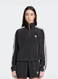 adidas Originals, Polar Fleece Half Zip, black, Image 1 of 5