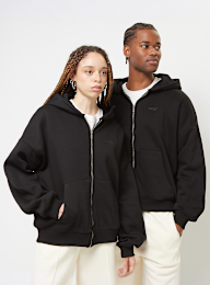 SNIPES, Small Logo Essential Oversized Zip Hoodie, zwart, Afbeelding 1 van 4