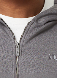 SNIPES, Small Logo Essential Oversized Zip Hoodie, grijs, Afbeelding 3 van 4