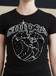 SNIPES, Globe Studs Baby Tee, black, Image 3 of 5