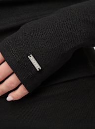 aim'n, Ease Ribbed Long Sleeve Top, czarny, Obraz 3 z 4