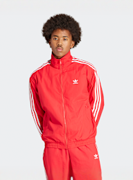 adidas Originals, Woven Firebird Trainingsjack, rood, Afbeelding 1 van 5