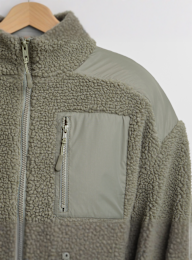 Urban Classics, Sherpa Mix Jacket, green, Image 3 of 4
