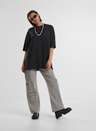 Urban Classics, Ladies Loose Utility Denim Pants lighter dirty washed, grijs, Afbeelding 3 van 3