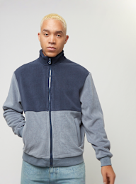 Urban Classics, Colour Block Polar Fleece Jacket, blue, Image 1 of 4