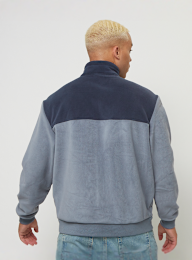 Urban Classics, Colour Block Polar Fleece Jacket, blue, Image 2 of 4