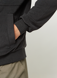 Urban Classics, Colour Block Polar Fleece Jacket, black, Image 3 of 4