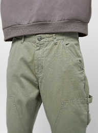 Urban Classics, Twill Double Knee Pants, green, Image 3 of 5