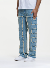 2Y STUDIOS, Kosa Destroyed Straight Jeans, blue, Image 1 of 6