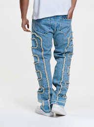2Y STUDIOS, Kosa Destroyed Straight Jeans, blue, Image 2 of 6