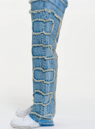 2Y STUDIOS, Kosa Destroyed Straight Jeans, blue, Image 4 of 6