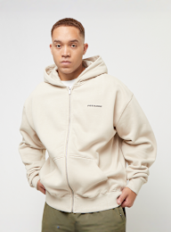 Pegador, Colne Logo Oversized Sweat Jacket, beige, Afbeelding 2 van 5