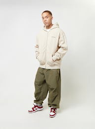 Pegador, Colne Logo Oversized Sweat Jacket, beige, Afbeelding 5 van 5