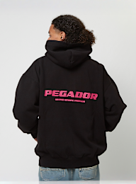 Pegador, Colne Logo Oversized Sweat Jacket, zwart, Afbeelding 1 van 5