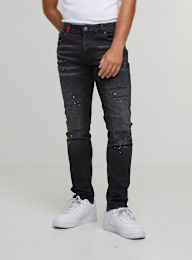 2Y STUDIOS, Leonardo Ripped Slim Fit Jeans, black, Image 1 of 5