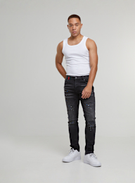 2Y STUDIOS, Leonardo Ripped Slim Fit Jeans, black, Image 5 of 5