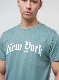 Mister Tee, New York Wording Tee, turquoise, Image 3 of 4